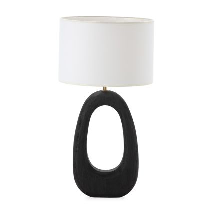 Table Lamp without shade 21x7.5x44.5 Mango Wood/Metal -- Black/Gold