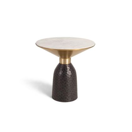 Mesa centro diseño negro oro