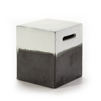 Stool 34x34x40 Stoneware White/Grey Stool 34x34x40 Stoneware White/Grey