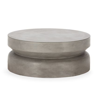 Mesa de Centro 91x91x37,5 Cemento -- Gris Antracita Oscuro