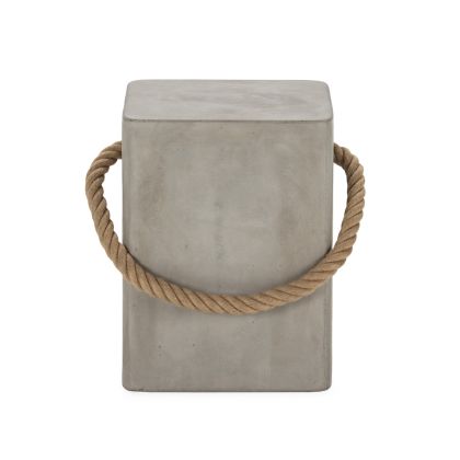 Stool 35x35x46.5 Rope/Cement -- Natural
