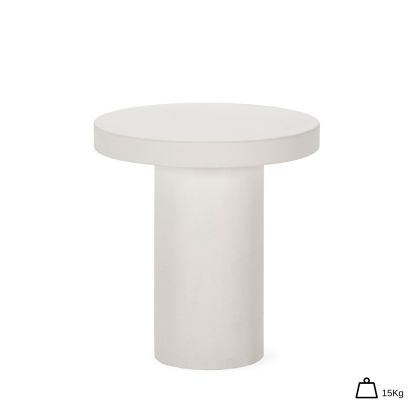 Side Table 42x42x44 Cement -- White