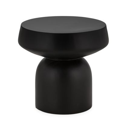 Side Table 55x55x50.5 Stone Fiber -- Black