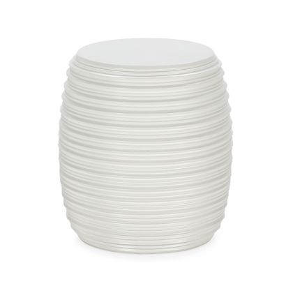 Stool 42x42x45.5 Stone Fiber -- Matte White