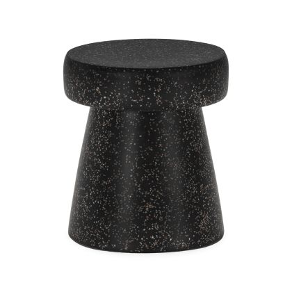 Taburete 40x40x46 Fibra Negro Terrazo 