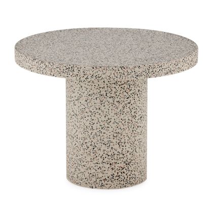Mesa Auxiliar en Fibra de Piedra Blanca.