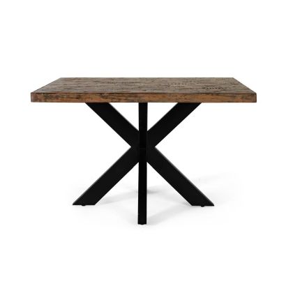 Mesa De Comedor Madera Recuperada Multicolor,120 Cm