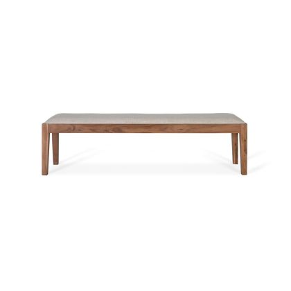 Banco madera Natural tejido beige
