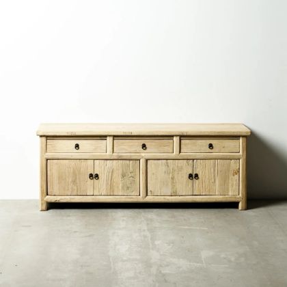 Mueble TV 4 Puertas 3 Cajones Natural
