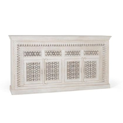 Aparador Jalna blanco 4 cajones 4 puertas