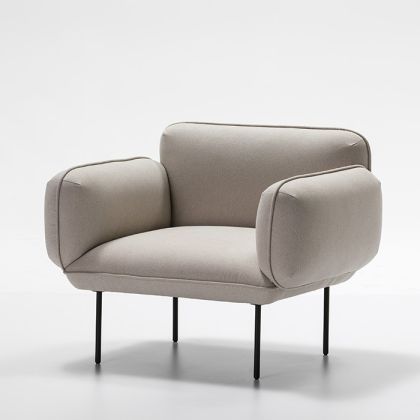 Sillón contemporáneo,metal,poliéster