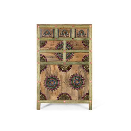 Cajonera Mango 7 Cajones Multicolor, 122 Cm