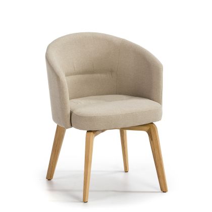 Chair 61x59x78 Ash Wood/Fabric Natural/Beige