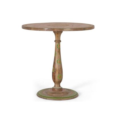 Mesa Comedor Redonda Mango Pintado A Mano, 76 Cm