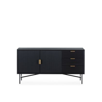 Sideboard 154x45x78 Elm Wood/Metal -- Black/Gold