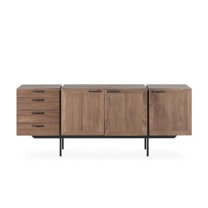 Sideboard 194x56x76 Elm Wood/Metal -- Natural/Black