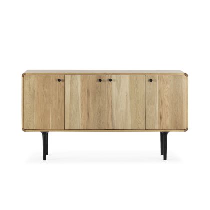 Sideboard 168x45x89 Oak Wood/Metal -- Natural/Black