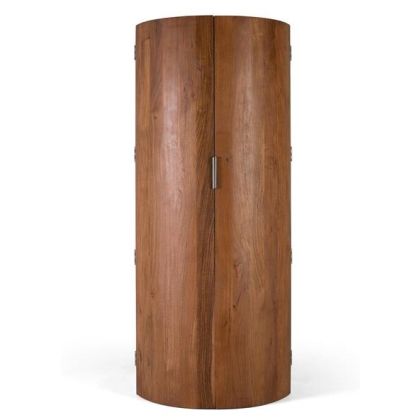 Armario Botellero Acacia Natural 2 Puertas, 190 Cm
