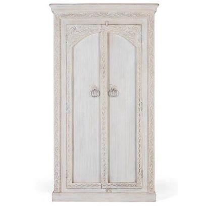 Armario Mango 2 Puertas Blanco Envejecido, 180 Cm