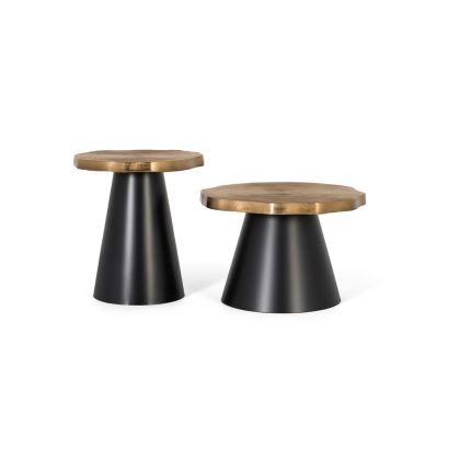 Set 2 Mesas Centro Metal Cobre, 62 Cm