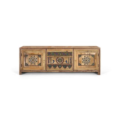 Mueble TV Mango Natural 3 Cajones 2 Puertas 150 Cm