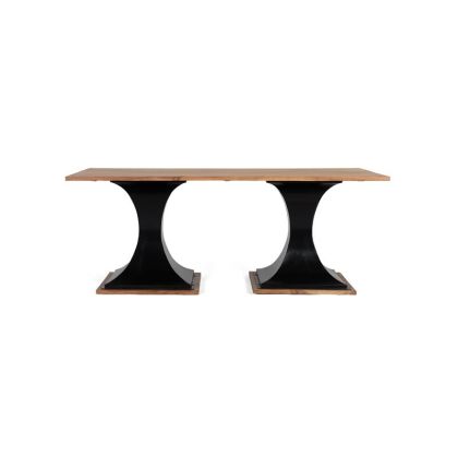 Mesa De Comedor Rectangular Mango Natural Hierro, 200 Cm