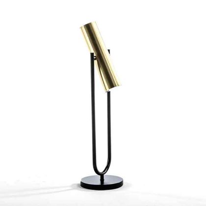 Table Lamp with Shade 14x53 Gold/Black Metal