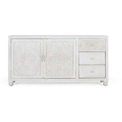 Aparador Mango Blanco Envejecido, 180 Cm