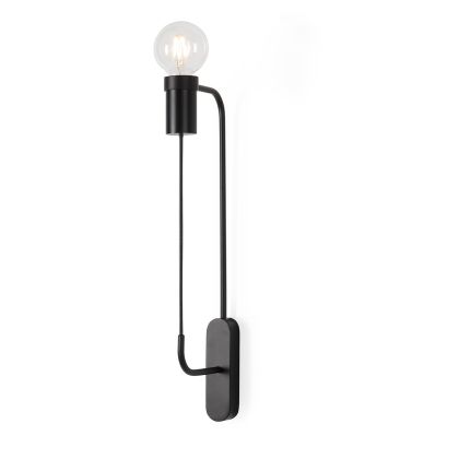 Wall lamp 16x5x50 black metal