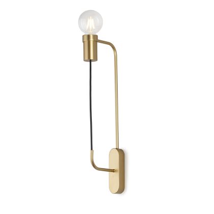 Wall Lamp 16x5x50 Golden Metal