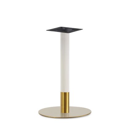 Table Base 45x45x72 Stainless Steel -- White/Gold