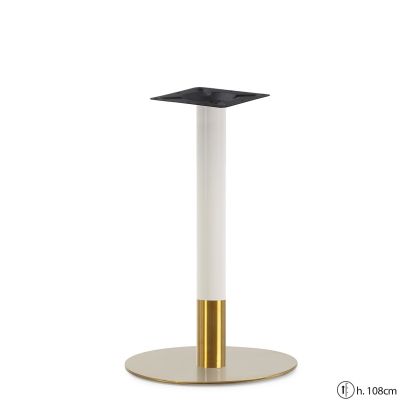 Table Base 45x45x108 White/Gold Steel