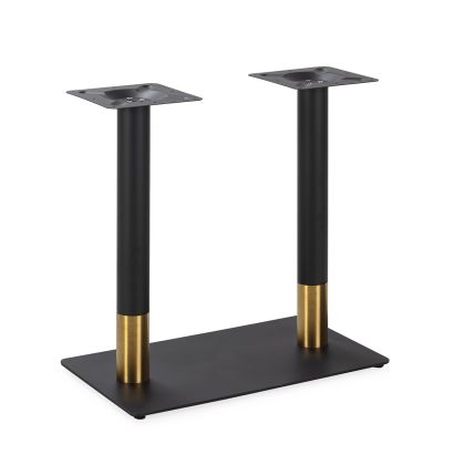 Table Base 40x70x72 Gold/Black Metal