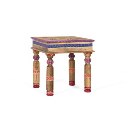 Mesa Centro Mango Multicolor Cuadrada, 47 Cm