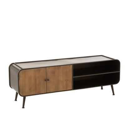 Mueble TV Estilo Industrial 2 Puertas, 150 Cm