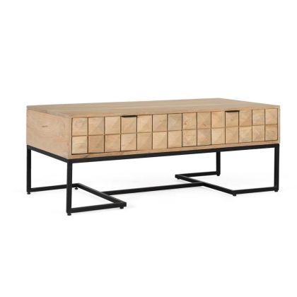 Mesa centro industrial negro natural