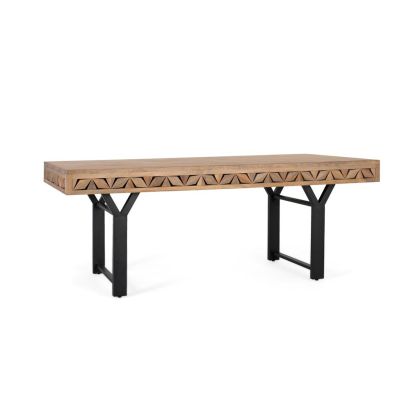 Mesa Comedor étnica rectangular tallado