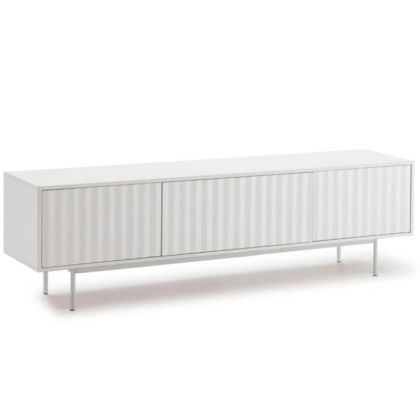 Mueble de TV DM Lacado Blanco, 180 Cm