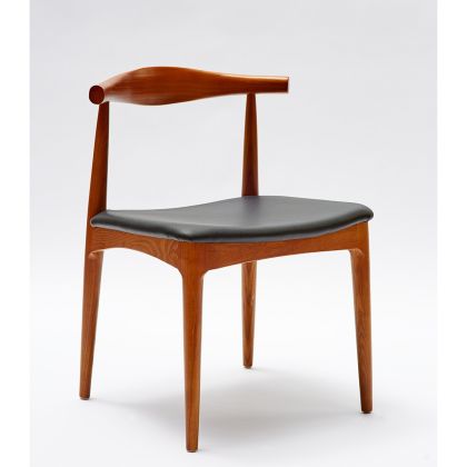 Silla vintage megro, marrón, madera fresno, Salón Red 49 