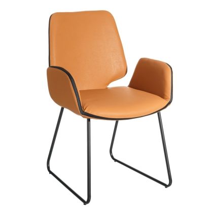 silla moderna, naranja, pu, metal, salón, vanys 84,50 cm
