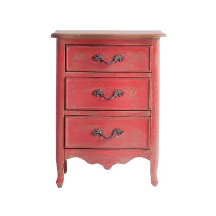 Mesita Noche Kitsch Rojo, 45 Cm