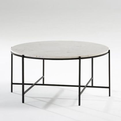 Mesa De Centro Diseño Moderno Mármol Redonda, 86 cm 