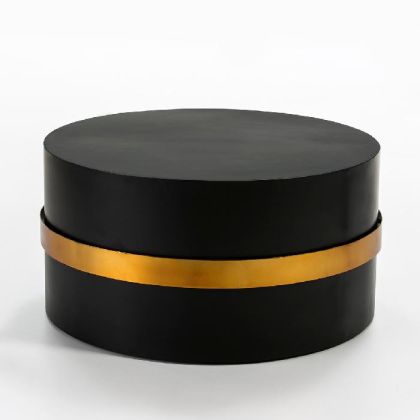 Mesa De Centro Art Decó Negro, Milo, 80 cm