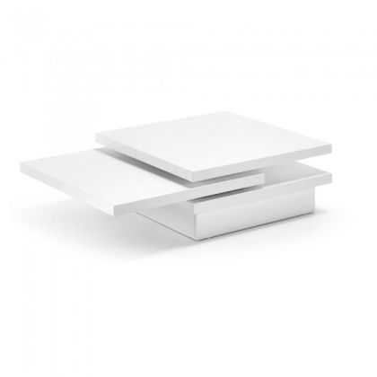 Mesa de centro yuki 70x70 cm DM Lascado Blanco