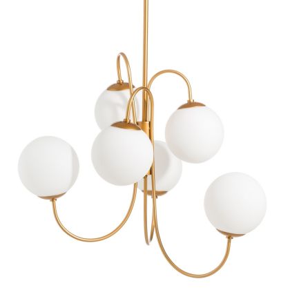 Lámpara de Techo De Bolas Metal Dorada Vintage, Para Salón Callia