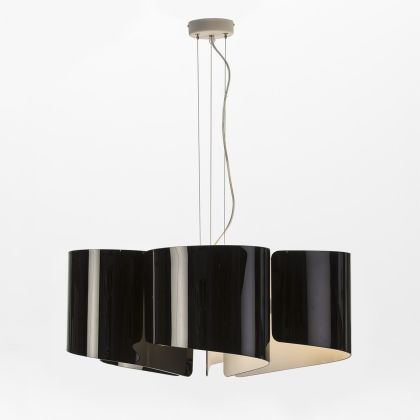 Lámpara Negra De Techo Mid Century, Vanity