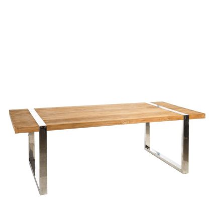 Mesa industrial Teka Reciclada Natual, acero 200 cm