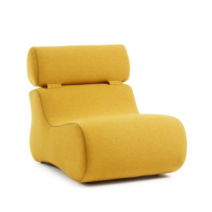 Sillón Vintage, tela, mostaza, bertis 79 cm