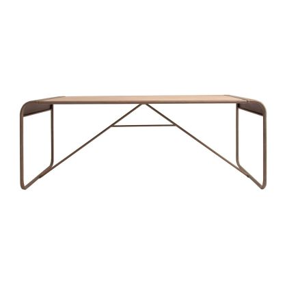 mesa comedor lamp industrial, hierro, dm salón 199cm