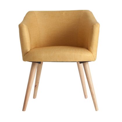 Sillón  vintage mostaza, madera caucho marie 57 cm